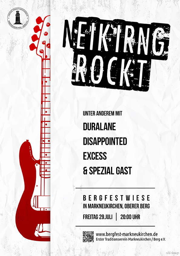 Neikirng rockt - Bergfest 2016 mit Duralane, Disappointed, Excess und Spezial Gast