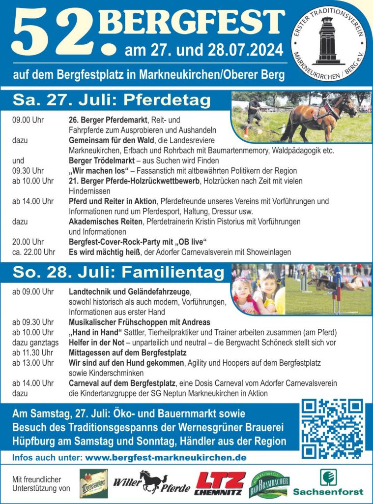 Bergfest 2024 Programm 27. & 28.07.2024